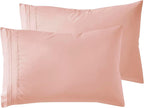 Microfiber Queen Pillowcase Set of 2, Hunter Green, Soft, Envelope Closure, 20X30 Inches