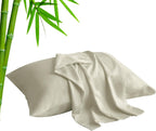 Standard Pillow Cases Set of 2, Rayon Derived from Bamboo, Cooling Pillow Cases for Hot Sleepers & Night Sweats, Breathable Silky Soft Envelope Pillowcases(White, 20"X26")