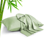 Standard Pillow Cases Set of 2, Rayon Derived from Bamboo, Cooling Pillow Cases for Hot Sleepers & Night Sweats, Breathable Silky Soft Envelope Pillowcases(White, 20"X26")