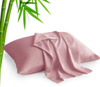 Standard Pillow Cases Set of 2, Rayon Derived from Bamboo, Cooling Pillow Cases for Hot Sleepers & Night Sweats, Breathable Silky Soft Envelope Pillowcases(White, 20"X26")