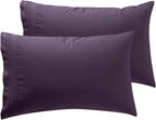 Microfiber Queen Pillowcase Set of 2, Hunter Green, Soft, Envelope Closure, 20X30 Inches
