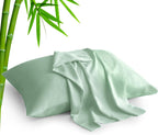 Standard Pillow Cases Set of 2, Rayon Derived from Bamboo, Cooling Pillow Cases for Hot Sleepers & Night Sweats, Breathable Silky Soft Envelope Pillowcases(White, 20"X26")