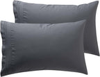 Microfiber Queen Pillowcase Set of 2, Hunter Green, Soft, Envelope Closure, 20X30 Inches
