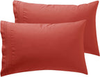 Microfiber Queen Pillowcase Set of 2, Hunter Green, Soft, Envelope Closure, 20X30 Inches