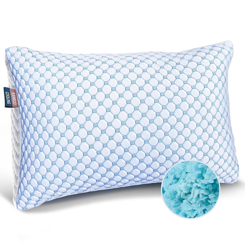 Temperature Queen Pillows, Regulating and Adjustable Memory Foam Cooling Bed Pillows Queen Size Pillows, 20" X 30"