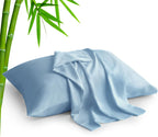 Standard Pillow Cases Set of 2, Rayon Derived from Bamboo, Cooling Pillow Cases for Hot Sleepers & Night Sweats, Breathable Silky Soft Envelope Pillowcases(White, 20"X26")