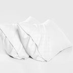 Standard Pillow Cases Set of 2, Rayon Derived from Bamboo, Cooling Pillow Cases for Hot Sleepers & Night Sweats, Breathable Silky Soft Envelope Pillowcases(White, 20"X26")