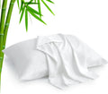Standard Pillow Cases Set of 2, Rayon Derived from Bamboo, Cooling Pillow Cases for Hot Sleepers & Night Sweats, Breathable Silky Soft Envelope Pillowcases(White, 20"X26")