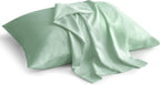 Standard Pillow Cases Set of 2, Rayon Derived from Bamboo, Cooling Pillow Cases for Hot Sleepers & Night Sweats, Breathable Silky Soft Envelope Pillowcases(White, 20"X26")