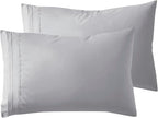 Microfiber Queen Pillowcase Set of 2, Hunter Green, Soft, Envelope Closure, 20X30 Inches