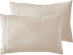 Microfiber Queen Pillowcase Set of 2, Hunter Green, Soft, Envelope Closure, 20X30 Inches