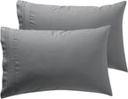 Microfiber Queen Pillowcase Set of 2, Hunter Green, Soft, Envelope Closure, 20X30 Inches