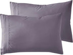 Microfiber Queen Pillowcase Set of 2, Hunter Green, Soft, Envelope Closure, 20X30 Inches