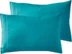 Microfiber Queen Pillowcase Set of 2, Hunter Green, Soft, Envelope Closure, 20X30 Inches